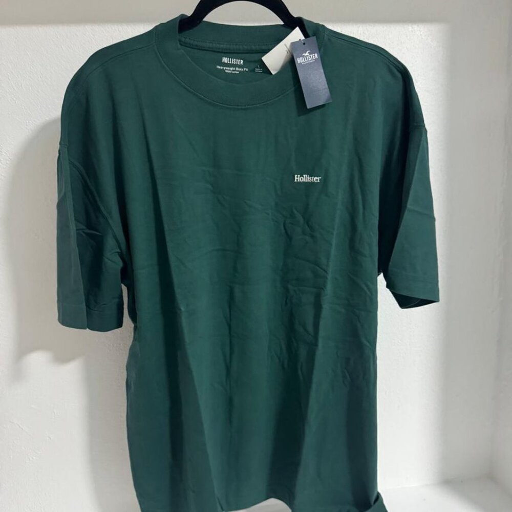 Hollister BOXY HEAVYWEIGHT LOGO CREW T-SHIRT